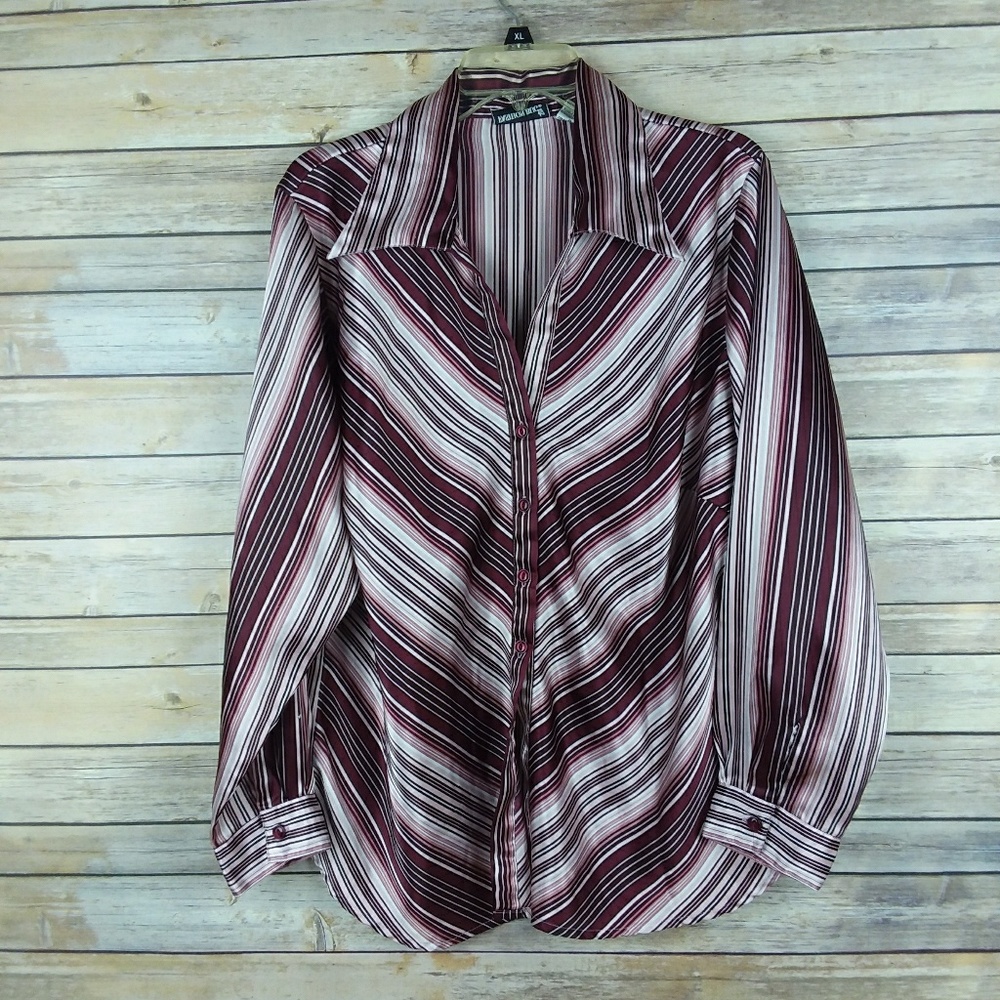 Burgandy/Mauve Button Down Top